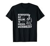 Introvertiert, aber bereit, Mikrobiologie-Mikroskop zu diskutieren T-S