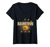 Damen Bauherrin Bauherrinnen Helm T-Shirt mit V