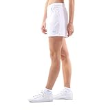 Sportkind Mädchen & Damen Tennis, Fitness, Bermuda Shorts mit Taschen, atmungsaktiv, UV-Schutz, Weiss, Gr. S