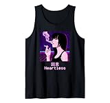 Japanese Aesthetic Vaporwave Heartless Sad Face Anime Girl Tank Top