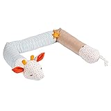 Fehn 053258 Nestchenschlange Giraffe - Weiche Bettumrandung für Babybett, Kinderbett, Laufgitter, Stubenwagen, für Babys und Kleinkinder ab 0+ M