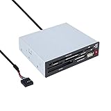 TooQ TQR-202B - Interner Speicherkartenleser und elektronischer Ausweis (DNIe, SIM, CF, MS, SD, SDHC, microSDHC, X-Memory, TF (Micro SD) und M2), 3,5', USB 2.0, schwarz , Metallgehäuse, 480 Mbit/S