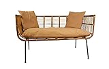 animal-design Rattansofa Bali Korbsofa bequem und stylisch Retro Wohnzimmer Balkon Terrasse Rattangeflecht, Farbe:b