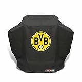 Grillfürst Grill Abdeckhaube BVB Borussia Dortmund - robuste Grill-Abdeckung 138 x 72 x 115 cm, wetterfest und wasserdicht, Abdeckung Gasgrill für Weber Gasgrill Serie Spirit 300