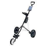 SUYUDD Golf Push Cart Golf Cart Golf Pull Carts Für Golfbag, Golf Push Carts 3 Rad Klappbar Mit Ständer, Für Herren Damen/Kinder - Golfbag C