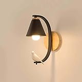 Nordic Style Wandleuchte Lampe Schlafzimmer Lampen Nachttischlampen für Zuhause Postmoderne Innenbeleuchtung Wohnzimmer Dekor Korridor Exquisite Wandlampe (Schwarz)