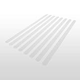Antirutschstreifen für Treppen, selbstklebend, farbig, 30x640 mm, 8 Stück Anti Rutsch Streifen/Rutschschutz Treppe, Treppenstufen Antirutsch (Transparent)