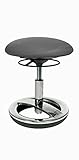Topstar SU89BT3 Sitzhocker Sitness Bobby für Kinder, Standfußring Alu poliert, Stoffbezug Dunkelg