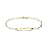 Damen Armband Damenschmuck 925 silber vergoldet mit Sprüchen Gravur Armbänder für Frauen Freundin Tochter als Geschenk oder Glücksbringer als Armkette Das Armkettchen ist verstellb