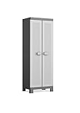 Keter Logico Kunststoffschrank, hoch, schwarz/grau, 65 x 45 x 182