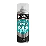 JENOLITE Stop Leak - wasserfestes Dichtspray - Füllt, dichtet und stoppt Undichtigkeiten - Reparatur Dachrinnen, Rohren, Abflüssen, Fenstern, Dächern usw. - 400 ml - Schw