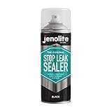 JENOLITE Stop Leak - wasserfestes Dichtspray - Füllt, dichtet und stoppt Undichtigkeiten - Reparatur Dachrinnen, Rohren, Abflüssen, Fenstern, Dächern usw. - 400 ml - Schw