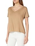 Vila Damen VIBELIS V-Neck S/S TOP/SU-NOOS T-Shirt, Tigers Eye, M
