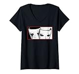 Damen Theater Maske Soft Grunge Drama Komödie und Tragödie T-Shirt mit V