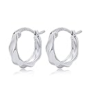 DANIEL CLIFFORD® Anna Klapp-Creolen Ohrringe Damen Silber 925 I Handmade I Schmuck für Frauen aus Sterlingsilber I Geschenk für S
