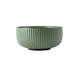 DSFHKUYB Müslischalen 2er-Set, große Suppenschüssel, Keramikschalen, Nudel-Ramenschüsseln, Servierschalen für Pasta, Salat, Curry, geprägte Frühstücksschüssel-Serie,Grün,4.5