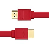 Stecker auf Stecker HDMI Kabel, vergoldeter Stecker, Version 1.4, kurzes Flachkabel, 1080p, 3d für PS3, HDTV (3)