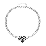 Damenschmuck Metall dreidimensionale Dornen Anhänger Halskette süß cool kalt Wind Straße Beat Liebe Schlüsselbein Kette Flut Paar Schmuck (Weiß K)