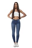 Damen-Jeans, schmale Passform, aus Denim-Elastan, für den Sommer, sandfarben Gr. 40, Light w