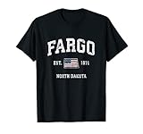 Fargo North Dakota ND Vintage Amerikanische Flagge Sport Design T-S