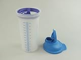 Tupperware Backen Mix-Fix 600 ml Shake-It blau Shaker Mess- Shaky Mixbecher MIT SPÜLTUCH 8307