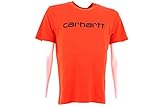 Carhartt I023803 Script T-Shirt Unisex Rundhalsausschnitt bedruckt Brick Orange, Orange Larg