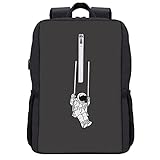 Rainnights Lustige Sport Outdoor Freizeit Camping Trekking USB Tasche Rucksäcke Kunst Design Funny Astronaut Swing Stick Figure Geschenke Geschenke für Unisex Erwachsene Männer Frauen Jung