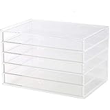 Muji Acryl 5-Schubladen Aufbewahrungskoffer, 25,5 cm Breite x 17 cm Tiefe x 16 cm Hö