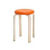 LIUSHENGFUBH Esszimmerstühle Hocker stapelbare Holz Hocker, runder Hocker Dining Chair Kunstleder Indoor Outdoor Home Küche Leichte Möbel Gepolsterte (Color : #4)