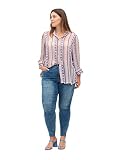 Zizzi Damen Große Größen Cropped Super Slim Fit Jeans Gr - Plus Size Damen Kleidung 48 Blue D