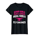 Damen Drohne T-Shirt Frauen Real Girls Fly Drones Geschenk T-S