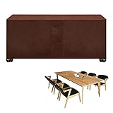 LDPENG Gartentisch Abdeckung 210x140x80cm Rechteckig Garten Möbelsets Wasserdicht Witterungsbeständig Winterfest für Gartentische, Stühle und Möbelsets, B