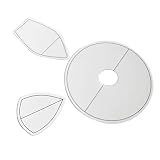 T-Shirt Lineal Anleitung für Vinyl-Ausrichtung, 3Pcs/Set Acryl-Nählineal-Vorlage, geformte Hohle Nähen DIY Handwerk Quilten Vorlagen-Set für T-Shirts Aller Größen (L)