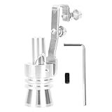 BESPORTBLE Universal Aluminium Turbo Sound Auspuff Schalldämpfer Rohr Pfeife für Auto Modifiziert Größe Xl (Silber)