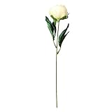 Fengyuanhong Künstliche Rosen-Blumen-Simulation Blumendekor Home Office Blumen-Verzierung Hochzeit Brautstrauß Gefälschte Rose, Creme Weiß