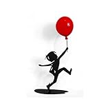 Leinwandbild Little Boy Holding Balloons Minimalistische Poster und Drucke Wandbilder Wohnzimmer Schlafzimmer Wohnkultur 21x30cm (8x12in) R