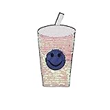 lihe008 Smiley Getränke Flasche Pailletten Stickerei Tuch Aufkleber Pullover T-Shirt Bekleidungszubehör Patch Aufkleber (3 STÜCKE) 17,5×9,5