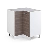 Vicco Küchenschrank R-Line Hängeschrank Unterschrank Küchenzeile Küchenunterschrank Arbeitsplatte, Möbel verfügbar in anthrazit und weiß (edelgrau ohne Arbeitsplatte, Eckunterschrank 87 cm)