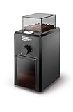 De'Longhi KG79 KG 79 Professionelle Kaffeemühle für bis zu 12 Tassen, Kunststoffgehäuse, schw