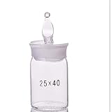 JIANFEI LIANG 5pcs Wägeglas, hohe Form, O.D.25mm, Höhe 40mm, versiegelte Glasflasche, Vorratsflasche Messung, Wissenschaft, (Color : Clear)
