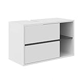 Vicco Wachtischunterschrank Viola Badschrank Waschbeckenunterschrank hängend (Anthrazit-Weiss)