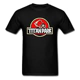 Herren T-Shirt Apcack from Uvnaw Tshirt Atwteack On Teitaen Cuphead T Shirts Cool Huneter X Heunteer Space Coerwboerey Anime Streetwear,29At296 Black,L