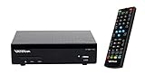 Sky Vision VT-92 DVB-T/T2 Reciever, Empfang Aller freien SD und HD DVB-T2 Sender, Digital, Full-HD 1080p, HDMI, SCART, Mediaplayer, USB 2.0, schw