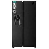 Hisense RS650N4AF2 Side-by-Side Kühl-Gefrierkombination/ NoFrostPlus/ SuperCool/ HolidayMode/ Eis-Wasser Spender/ 179,1 cm/ Kühlteil 334 l/ Gefrierteil 165 l/ 43 dB/ 302 kWh/ Jahr/ Schw