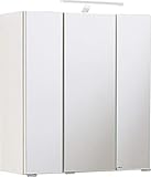 Held Möbel Portofino Spiegelschrank, Weiß, 60 x 66 x 20