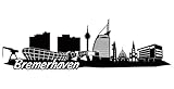 Samunshi® Bremerhaven Skyline Aufkleber Sticker Autoaufkleber City Gedruckt in 7 Größen (15x4,5cm schwarz)