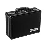 anndora Waffenkoffer Pistolenkoffer mit Zahlenschloss - Schwarz 33 x 11,5 x 26