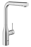 GROHE Essence | Küchenarmaturen - Einhand Spültischbatterie | mit ausziehbarer Dual Spülbrause | L-Auslauf | supersteel | 30270DC0