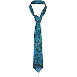 965 Herren Krawatte Abstraktes Blaues Neonlicht-Pilz-Korallen-Muster Krawatte Schmale Casual Hochzeit Krawatte Elegant Geschäftskrawatte Für Formelle Kleidung Männer Geschenkbox 8X145C