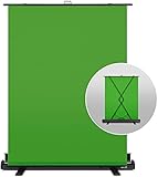 Elgato Green Screen - Ausfahrbares Chroma-Key-Panel, knitterfreies Material, ultraschneller Aufbau, für Hintergrundentfernung für Streaming, Videokonferenzen auf Instagram, TikTok, Zoom, Teams, OBS